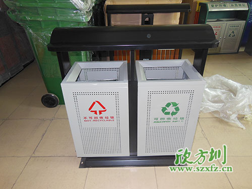 貴陽(yáng)物業(yè)戶外鋼板沖孔垃圾桶，客戶的二次選擇。